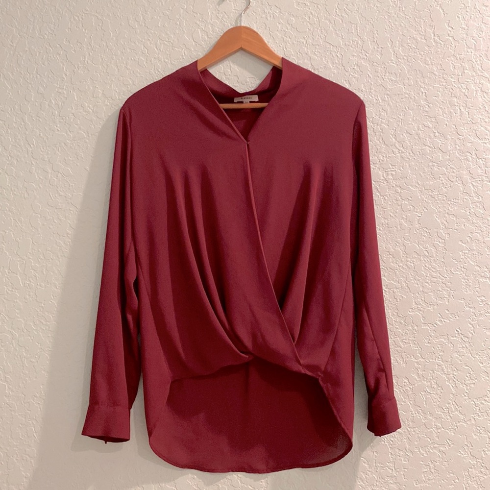 ‘Pleione’ Burgundy Blouse - Size Small